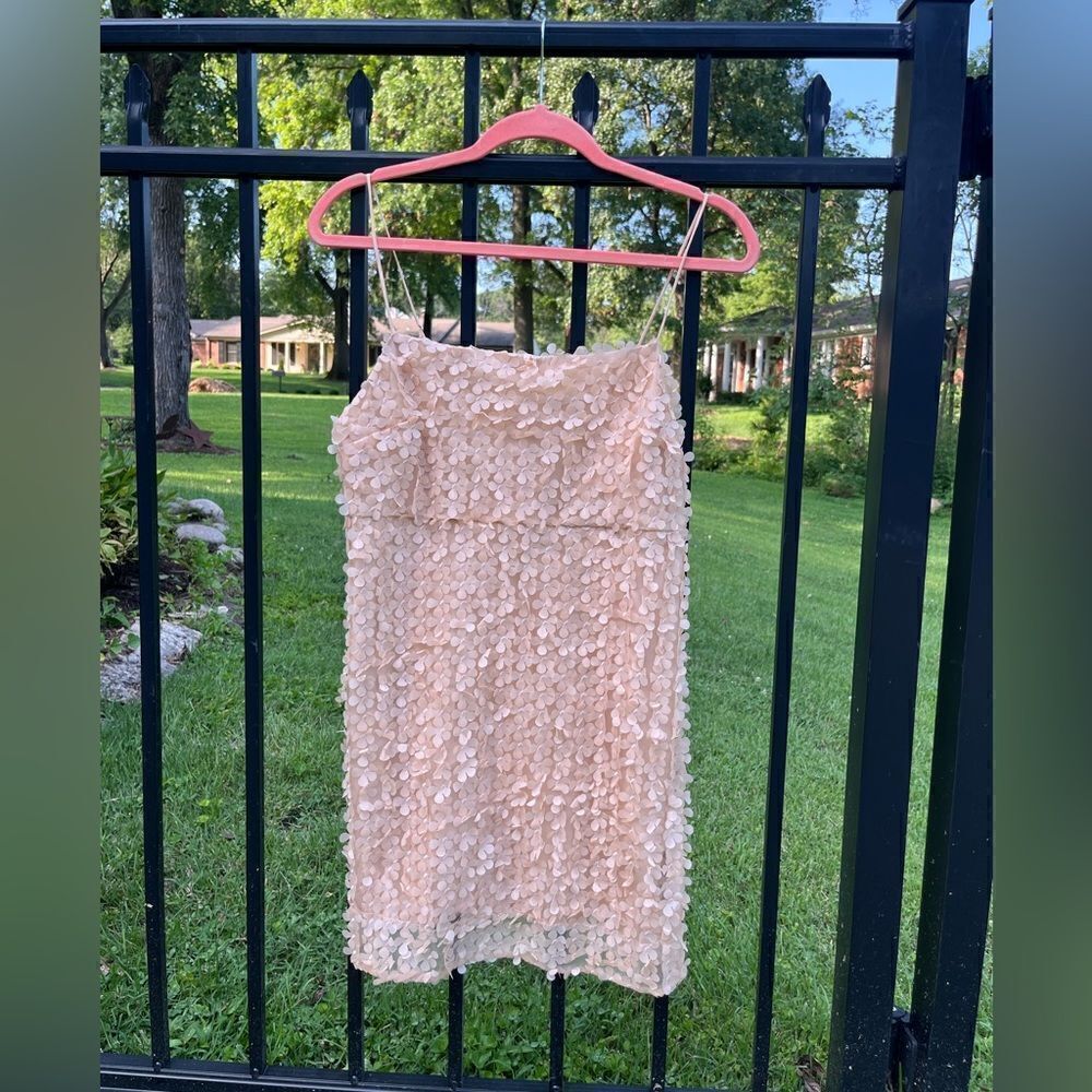 By Anthropologie 3D Floral Embellished Mini Dress NWT - Picture 5 of 10